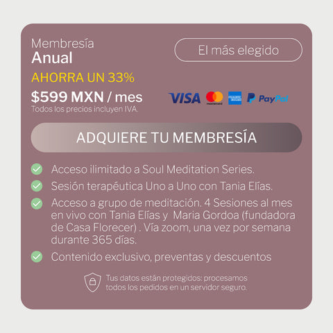 MEMBRESÍA ANUAL